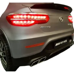 Auto Elettrica per Bambini 12V Grigio con Telecomando e Luci LED