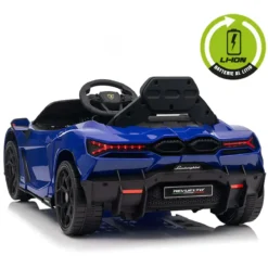 Auto Elettrica per Bambini 10,8V Lamborghini Revuelto Blu Radiocomando