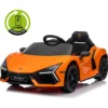 Auto Elettrica per Bambini 10,8V Lamborghini Revuelto Arancione Suoni