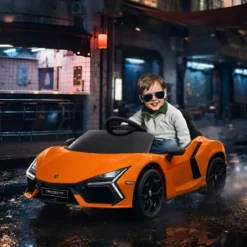 Auto Elettrica per Bambini 10,8V Lamborghini Revuelto Arancione Suoni