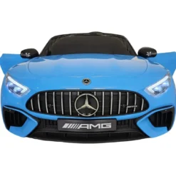 Auto Elettrica per Bambini 12V Mercedes SL63 Blu Metallizzato Cintura