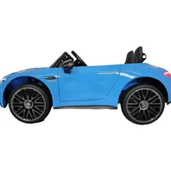 Auto Elettrica per Bambini 12V Mercedes SL63 Blu Metallizzato Cintura