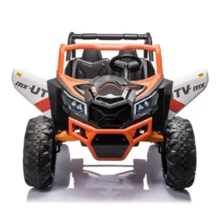 Auto Elettrica 2 Posti per Bambini 24V Fuoristrada UTV Arancione