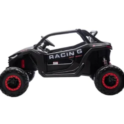 Auto Elettrica 24V per Bambini Due Posti Nero Fuoristrada UTV