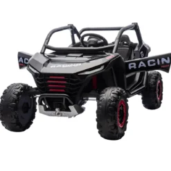 Auto Elettrica 24V per Bambini Due Posti Nero Fuoristrada UTV