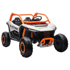 Auto Elettrica 24V per Bambini Due Posti Bianco Fuoristrada UTV