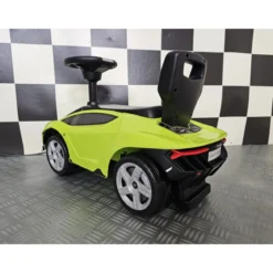 Auto Lamborghini Verde Cavalcabile a Spinta per Bambini