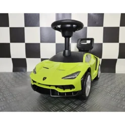 Auto Lamborghini Verde Cavalcabile a Spinta per Bambini