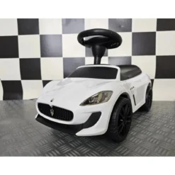 Auto Maserati Gran Cabrio Bianca Cavalcabile a Spinta per Bambini