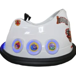 Autoscontro Elettrica Bambini Angry Birds 6V Bianco Paraurti in Gomma