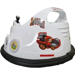 Autoscontro Elettrica Bambini Angry Birds 6V Bianco Paraurti in Gomma