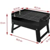 Barbecue a Carbonella BBQ Pieghevole Portatile da Giardino Campeggio