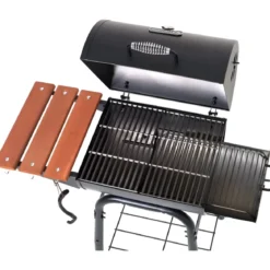 Barbecue a Carbonella Carbone Portatile Legna BBQ con Coperchio Griglia Ghisa