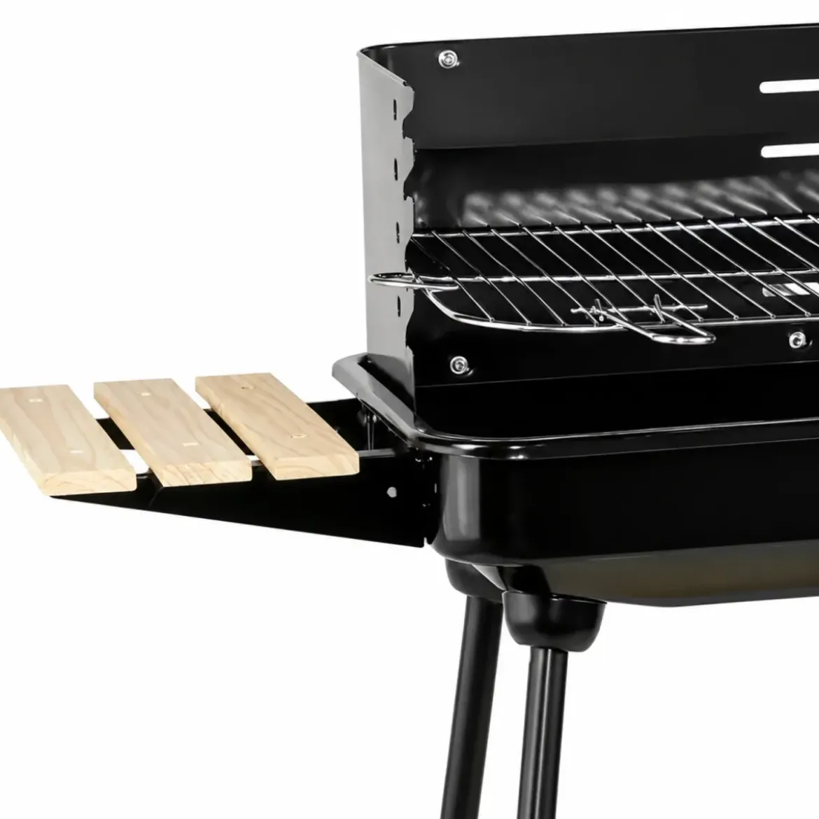 Barbecue a Carbonella da Esterno con Ruote Portatile Griglia Regolabile