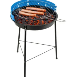 Barbecue a Carbonella Tondo da Esterno Griglia Regolabile 33x43 cm