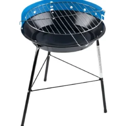 Barbecue a Carbonella Tondo da Esterno Griglia Regolabile 33x43 cm