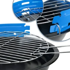 Barbecue a Carbonella Tondo da Esterno Griglia Regolabile 33x43 cm