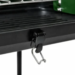 Barbecue a Carbonella Verde a Valigetta con Griglia Regolabile 49x30 cm