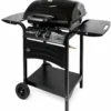 Barbecue a Gas 2 Bruciatori da Giardino 7,5 kW con Ripiano Ruote