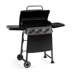 Barbecue a Gas 3 Bruciatori in Acciaio Inox Sistema Australiano Coperchio BBQ