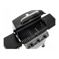 Barbecue a Gas 3 Bruciatori in Acciaio Inox Sistema Australiano Coperchio BBQ