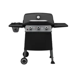 Barbecue a Gas 3 Bruciatori in Acciaio Fornello Laterale 2 Griglie Coperchio BBQ