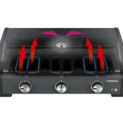 Barbecue a Gas Campignaz Plancha 3 Fuochi 76x56x31 cm Piastra Ghisa