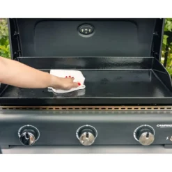 Barbecue a Gas Campignaz Plancha 3 Fuochi 76x56x31 cm Piastra Ghisa