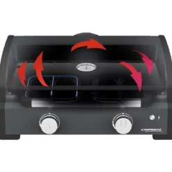 Barbecue a Gas Campignaz Plancha 65x56x31 cm 2 Fuochi Piastra Ghisa