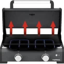 Barbecue a Gas Campignaz Plancha 65x56x31 cm 2 Fuochi Piastra Ghisa