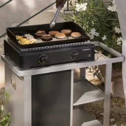 Barbecue a Gas Campignaz Plancha da Tavolo 2 Bruciatori 6kW Acciaio