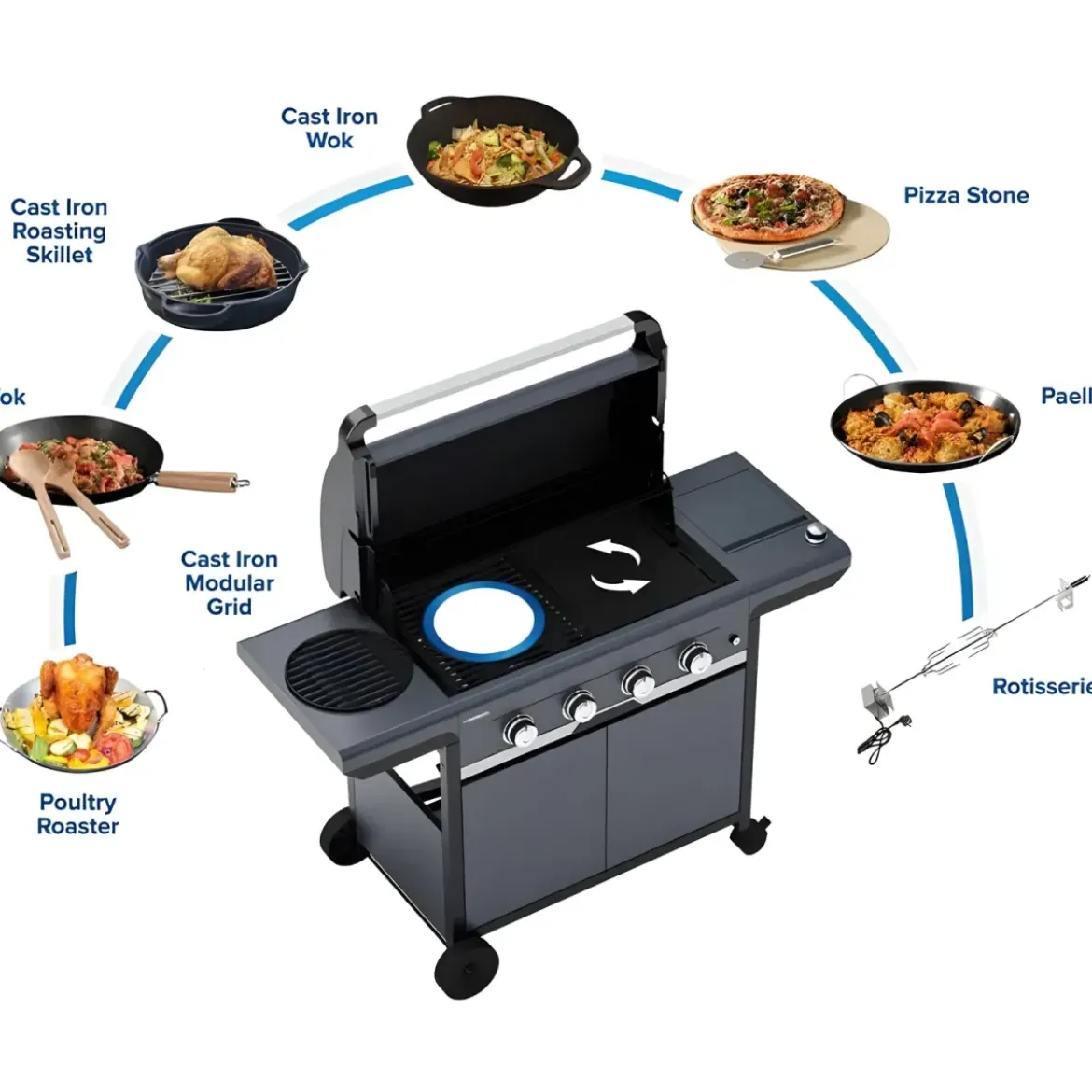 Barbecue a Gas Campignaz Select 3 EXS con Fornello Laterale