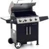 Barbecue a Gas con Pietra Lavica Australiano 3 Bruciatori Fornello BBQ Coperchio