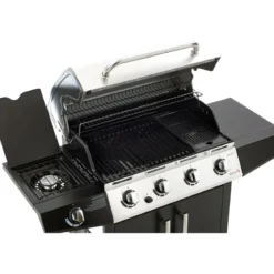Barbecue a Gas con Pietra Lavica Australiano 3 Bruciatori Fornello BBQ Coperchio