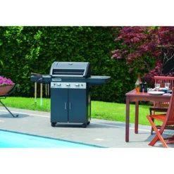 Barbecue a Gas con supporto Bombola e bruciatori in Acciaio Inox