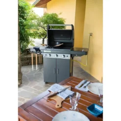 Barbecue a Gas con supporto Bombola e bruciatori in Acciaio Inox