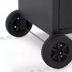 Barbecue a Gas da Esterno 122x53x97H cm 4+1 Fuochi Nero con Termometro