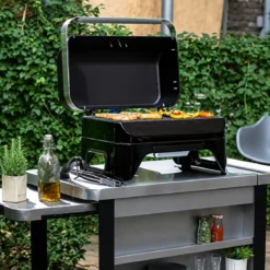 Barbecue a Gas da Tavolo Campignaz 2,4kW Griglia in Ghisa Portatile