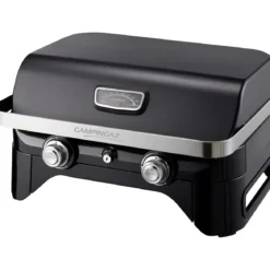 Barbecue a Gas 2 Fuochi Campignaz da Tavolo 65x52x36 cm Coperchio