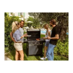 Barbecue a Gas Inox Campignaz 3 Bruciatori Piastra Griglia in Ghisa
