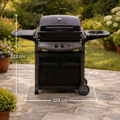 Barbecue a Gas 10 Kw Cottura Australiano in Acciaio Inox BBQ con Griglia Esterno