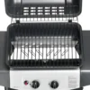 Barbecue a Gas Ompagrill 2 Fuochi 98x43x100cm Termometro Pietra Lavica