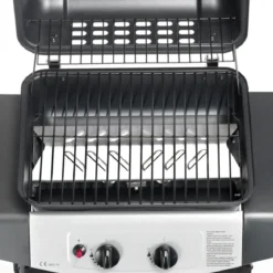 Barbecue a Gas Ompagrill 2 Fuochi 98x43x100cm Termometro Pietra Lavica