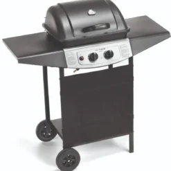 Barbecue a Gas Ompagrill 2 Fuochi 98x43x100cm Termometro Pietra Lavica