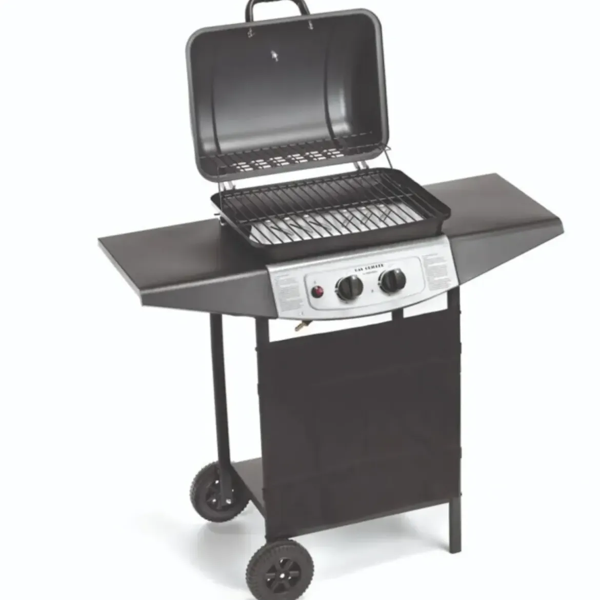 Barbecue a Gas Ompagrill 2 Fuochi 98x43x100cm Termometro Pietra Lavica