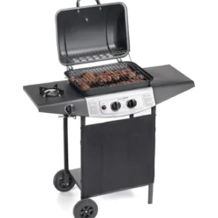 Barbecue a Gas Ompagrill 2+1 Fuochi 98x43x100cm Fornello Laterale