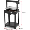 Barbecue Argentino Duramax Griglia per Legna e Carbone 55x46x121 cm