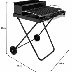 Barbecue Carbonella Portatile Richiudibile Griglia Cromata da Esterno