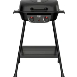 Barbecue da Esterno a Gas Griglia in Ghisa 2 Fuochi 5kW Acciaio Inox