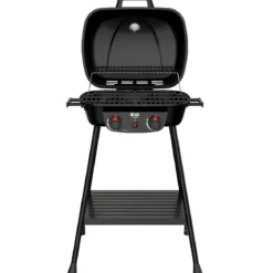 Barbecue da Esterno a Gas Griglia in Ghisa 2 Fuochi 5kW Acciaio Inox
